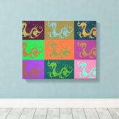 Afdrukken Dragon Canvas (Insitu (Houten vloer))