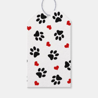 Afdrukken en hart verven cadeaulabel
