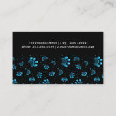 Afdrukken en vergroten/combineren in blauwe kleur visitekaartje (Achterkant)