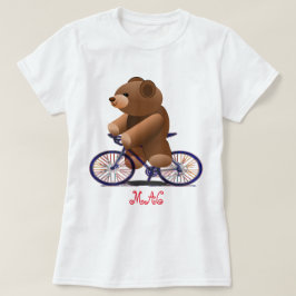 Afdrukken fietsen en Teddy Bear T-shirt