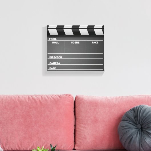 Afdrukken filmklapbord met verrekend Canvas (Insitu (Woonkamer))
