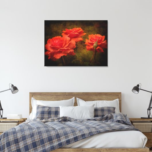 Afdrukken gekleurd Roos met getextureerd perzik (Insitu (Slaapkamer))