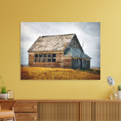 Afdrukken getextureerd Schoolhouse Stretch Canvas (Insitu (Woonkamer))