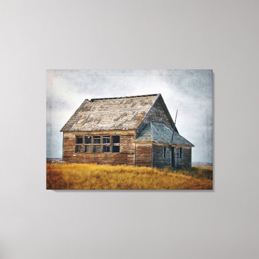 Afdrukken getextureerd Schoolhouse Stretch Canvas (Voorkant)