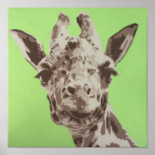 Afdrukken Giraffe Poster