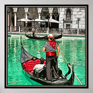 Afdrukken: Gondolier Poster