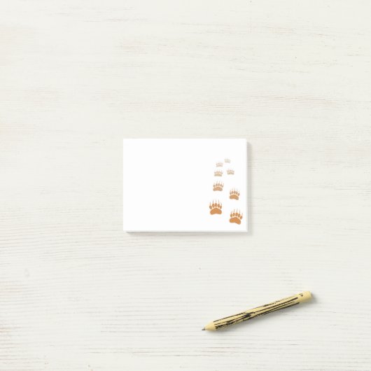 Afdrukken gradiënt Grizzly Beer Post-it® Notes (Op bureau)