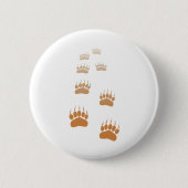 Afdrukken gradiënt Grizzly Beer Ronde Button 5,7 Cm (Voorkant)