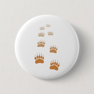 Afdrukken gradiënt Grizzly Beer Ronde Button 5,7 Cm