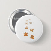 Afdrukken gradiënt Grizzly Beer Ronde Button 5,7 Cm (Voorkant /achterkant)