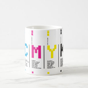 Afdrukken grafische ontwerper CMYK Ink Koffiemok