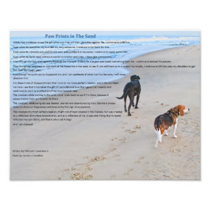 Afdrukken in de zand 14-inch x 11-inch afdrukken foto afdruk