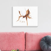 Afdrukken katoenbloem Waterverf Canvas (Insitu (Woonkamer))