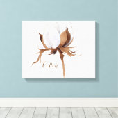Afdrukken katoenbloem Waterverf Canvas (Insitu (Houten vloer))