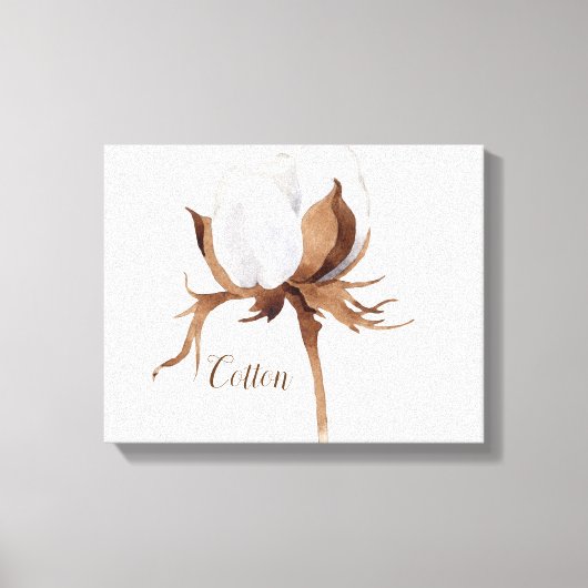 Afdrukken katoenbloem Waterverf Canvas (Voorkant)