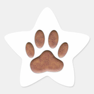 Afdrukken lederen textiel ster sticker