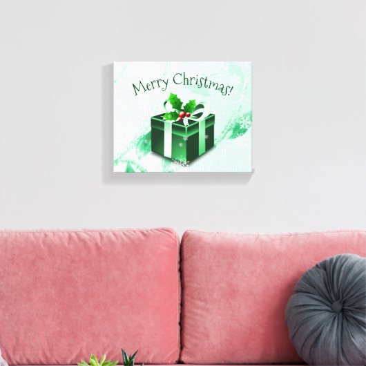 Afdrukken met groen kerstcadeau (Insitu (Woonkamer))