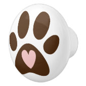 Afdrukken met hart keramische knop (Rechts)