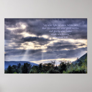 Afdrukken met lichte en donkere HDR/Scriptversie Poster