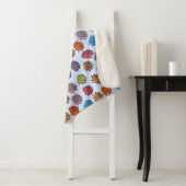 Afdrukken met verrijkt Roos, Floral patroon met mo Sherpa Deken (In situ)