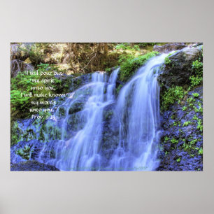 Afdrukken met waterval en HDR-beweging met scripts Poster