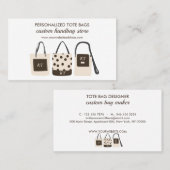 Afdrukken op aanvraag Monogram Canvas tassen Visitekaartje (Voorkant / Achterkant)