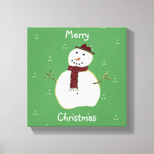 Afdrukken op country Snowman Canvas