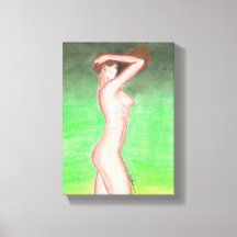 Afdrukken op Toile (pastel gras) - 20x28x1,91cm