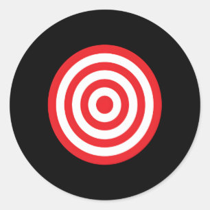 Afdrukken op voorkant achterkant Bullseye Target B Ronde Sticker