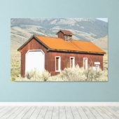 Afdrukken oude Rustic Locomotive Engine House