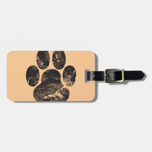 Afdrukken Paw Bagagelabel (Voorkant horizontaal)
