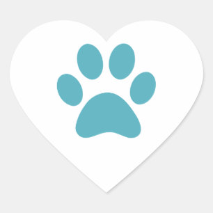 Afdrukken Paw Hart Sticker