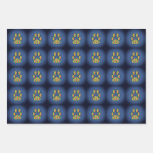 Afdrukken Paw Inpakpapier Vel