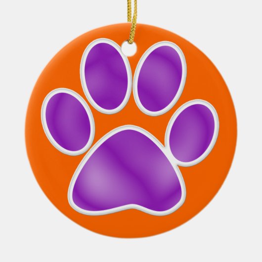 Afdrukken Paw Keramisch Ornament (Voorkant)