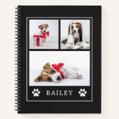 Afdrukken Paw | Multifoto Pet Dog of Puppy Notitieboek (Voorkant)