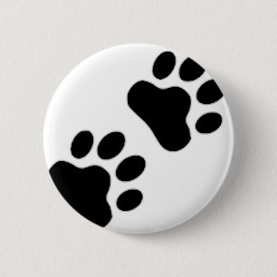 Afdrukken Paw Ronde Button 5,7 Cm