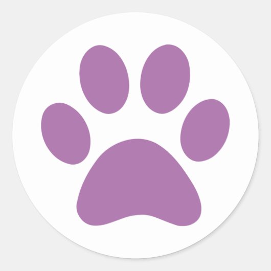 Afdrukken Paw Ronde Sticker (Voorkant)