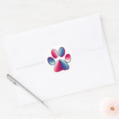 Afdrukken Paw Ronde Sticker (Envelop)