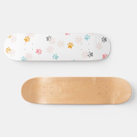 Afdrukken Paw Skateboard (Horizontaal)