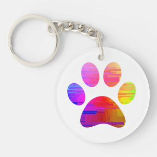Afdrukken Paw Sleutelhanger
