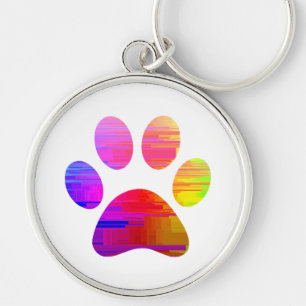 Afdrukken Paw Sleutelhanger
