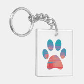 Afdrukken Paw Sleutelhanger (Voorkant Links)