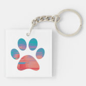 Afdrukken Paw Sleutelhanger (Achterkant)