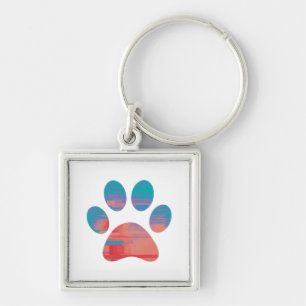 Afdrukken Paw Sleutelhanger