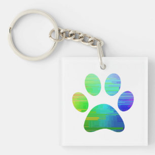 Afdrukken Paw Sleutelhanger