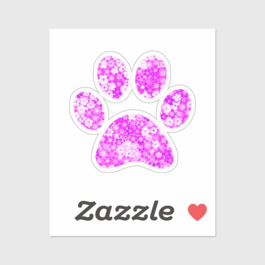 Afdrukken Paw Sticker (Vel)