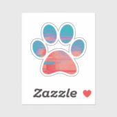 Afdrukken Paw Sticker (Vel)