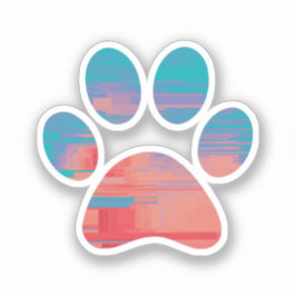 Afdrukken Paw Sticker