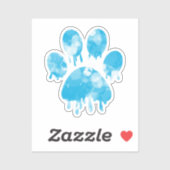 Afdrukken Paw Sticker (Vel)
