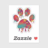 Afdrukken Paw Sticker (Vel)